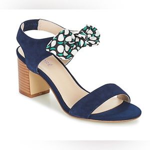 Andre leather and textile heeled sandals 39